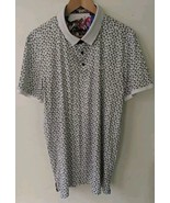 Au Noir Bird Floral Polo Shirt Mercercide Cotton Men’s Size 6 / 2XL Q - $28.95