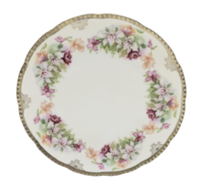 Beyer &amp; Bock Early 1900s Prussia Floral Gold Trim 8.5&quot; Wide Plate - $9.90