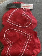 Cynthia Rowley Table Runner- Heart Shaped - Red -15&quot; x 48&quot;-New - £25.99 GBP
