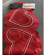 Cynthia Rowley Table Runner- Heart Shaped - Red -15&quot; x 48&quot;-New - £26.27 GBP