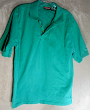 Coleman Outdoors Polo Shirt Mens Large Cotton Green Short Sleeve - £10.07 GBP