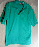 Coleman Outdoors Polo Shirt Mens Large Cotton Green Short Sleeve - £9.87 GBP