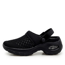 Summer Casual Sandals Women Platform Mesh Shoes Black Beach Slippers Breathable  - £39.75 GBP