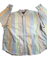 Ralph Lauren Men&#39;s 3XB Long Sleeve Button Up Shirt Striped Blue Orange P... - £19.43 GBP