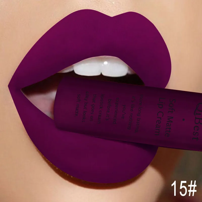 Play QIBEST Matte Liquid Lipstick Waterproof Long Lasting Velvet Mate Nude Red L - £23.29 GBP
