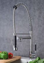 Single Handle Pull Down Pre-rinse Spring Kitchen Faucet with Two Swivel ... - £126.28 GBP