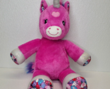 Build A Bear Candy Hearts Unicorn 17&quot; Plush Hot Pink sparkle XOXO BFF Gi... - $8.90