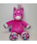 Build A Bear Candy Hearts Unicorn 17&quot; Plush Hot Pink sparkle XOXO BFF Gi... - £6.98 GBP