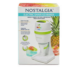 NEW Nostalgia Electric Shaved Ice Maker white &amp; green for snow cones &amp; c... - $37.50