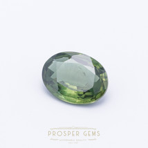 1Carat, Natural Green Sapphire Gemstone, 8x6mm - September Birthstone, Precious  - £55.35 GBP