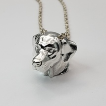 Labrador Retriever Necklace (Small), Sterling Silver, 16” Rope Chain - £159.04 GBP