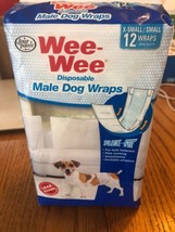 Four Paws Wee-Wee Disposable Male Dog Wraps, X-Small/Small 12ct Ships N 24h - £17.25 GBP