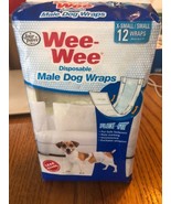Four Paws Wee-Wee Disposable Male Dog Wraps, X-Small/Small 12ct Ships N 24h - £17.02 GBP