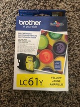 BROTHER LC61Y LC61 YELLOW INK CARTRIDGE GENUUINE Vacuum Sealed  NEW SEALED - £20.30 GBP