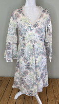 downeast NWT $49.99 women’s joyful frolic dress Size S Ivory floral H4 - £11.31 GBP