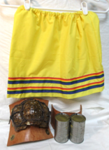 New Native American Seminole Girl&#39;s Handmade Yellow Rainbow Ribbon Skirt... - £27.62 GBP