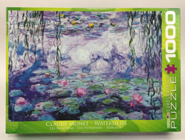 Claude Monet Waterlilies 1000 Piece Puzzle - EuroGraphics -  Pre-Owned - $18.18