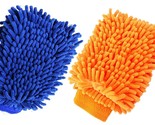 2-pack Soft Car Washing Glove -Cleaning Dusting Microfiber Mitt , Use We... - £5.42 GBP