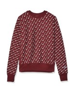 Champion Reverse Weave Fleece Burgundy Crew Neck All Over Logo $65, Sz 2... - €23,95 EUR