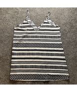 SHEIN Curve 3XL Geo Pattern Blouse Top Shirt Black White - $13.96 CAD