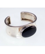 Mark Jimenez Sterling Silver Cuff with Onyx Stone Gorgeous! - £249.19 GBP