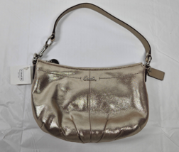 Coach Metallic Leather Bronze Small Handbag Shoulder Bag F45548 UNUSED NWT - £78.62 GBP