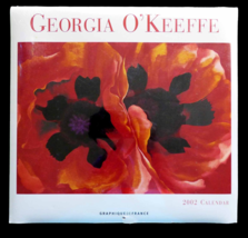 Georgia O&#39;Keefe Graphique de France 2002 Flower Wall Art Calendar Poppy Lilly NC - £22.90 GBP