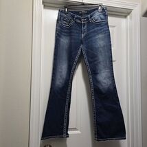 Silver Jeans Women&#39;s Size 30x31 Blue Suki Bootcut Denim Pockets Zip Fly - $29.06