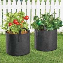 Set of 5 Reusable Fabric Plant Grow Bags Handles 7 Gallon Planter Pot Po... - £21.52 GBP