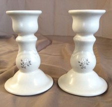 Pfaltzgraff HEIRLOOM 5&quot; Taper Candle Candle Holders Set of 2 - £14.73 GBP