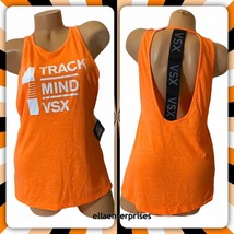 Victoria&#39;s Secret Sport 1 Track Mind VSX Orange Black White Tank Top - S... - $34.99