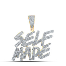 10kt Yellow Gold Mens Round Diamond Self-Made Charm Pendant 1-3/8 Cttw - £1,262.42 GBP