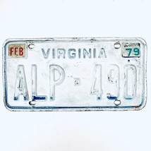 1979 United States Virginia Base Passenger License Plate ALP-490 - £13.23 GBP