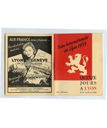 Lyon France International Fair Booklet 1953 Air France  - $27.72