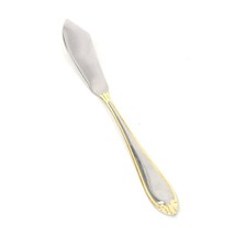 Hampton Silversmith Abigail Stainless Master Butter Knife Gold Accent Flatware - £11.91 GBP