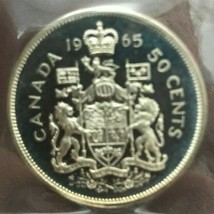 1965 Canadian 50¢ Coin, Graded ICCS - PL-66 Cameo ( Free Worldwide Shipping ) - £26.99 GBP