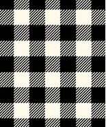 Buffalo Plaid Ivory Black Fleece Fabric Print by the Yard A243.03 - $10.97