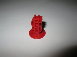 1986 Power Barons Board Game Piece: Red Player Finance Pawn - $1.00