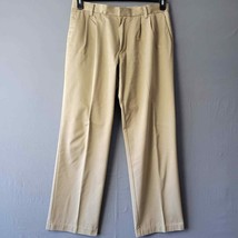 Dockers Mens Pants Size 34 Khaki Tan Pleated Classic Fit D3 Straight Tro... - £10.23 GBP