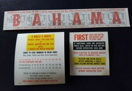 Antique Vintage 1960&#39;s Bally Bahama Beach Bingo Pinball Score Cards  - £15.56 GBP
