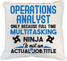 Make Your Mark Design Operations Analyst Fun White Pillow Cover for Multitasking - $24.74+