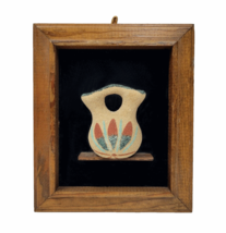 Vintage Native American Navajo Wedding Vase Pot Clay 3D Shadowbox Sculpture 7&quot; - £19.75 GBP