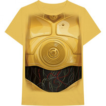 Star Wars C-3PO Cosplay T-Shirt Gold - £25.64 GBP+