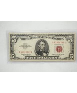 1963 Red Seal Five Dollar Bill A 61918399 A - £11.31 GBP