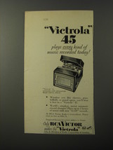 1953 RCA Victor Model 45EY4 Phonograph Ad - Victrola 45 plays every kind - £14.54 GBP