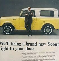 1964 International Harvester Scout Vehicle Advertisement Automobilia DWII20 - $454.76 MXN