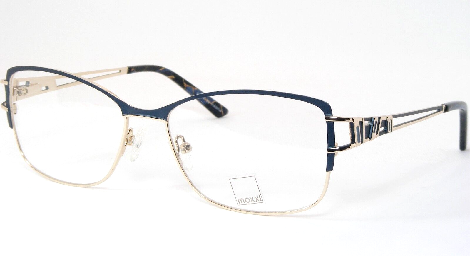 Vintage MOXXI Par Visibilia 31524 566 Bleu/Or Unique Rare Lunettes 56-16... - $76.22