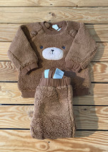 H&amp;M NWT infants 2 piece fuzzy teddy bear pants and top set sz 18 month Brown i5 - £13.92 GBP