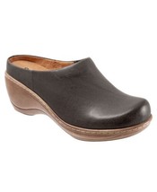 SoftWalk Womens Madison Clog Size 9 WW Color Dark Grey Leather - £94.10 GBP