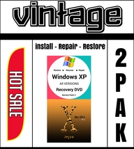 Windows Xp All Versions Recovery Reinstall Restore Vintage 2pk With 10.2... - $24.99